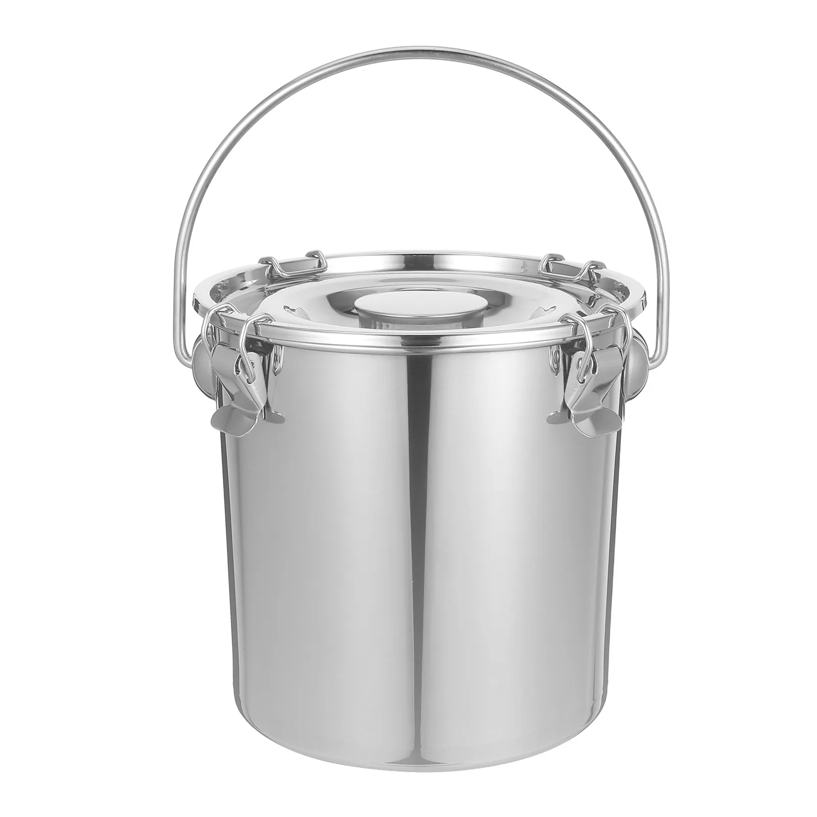 Food Storage Containers - Stainless Steel Portable Sealed Milk Bucket