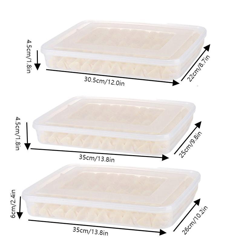Food Storage With Dividers - For Dumpling Fruits Vegetables Meat Cake