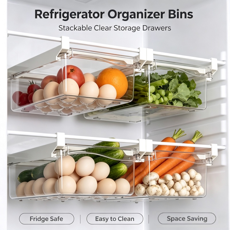 Hanging Sliding Drawer Refrige - Food Storage With Dividers ulasan dan harga