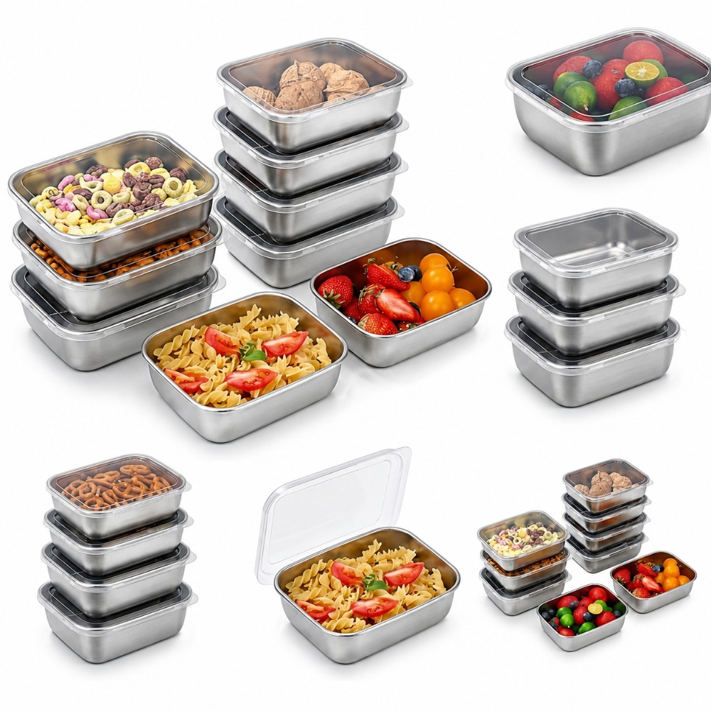 6PCS Stainless Steel Food Stor - Food Storage Meals ulasan dan harga