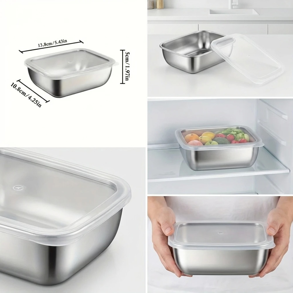 6PCS Stainless Steel Food Stor - Food Storage Meals ulasan dan harga