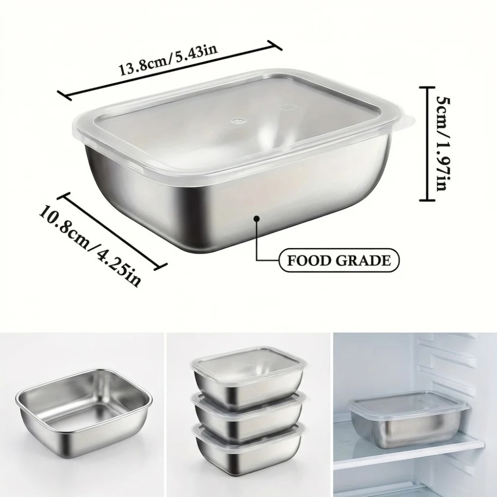 6PCS Stainless Steel Food Stor - Food Storage Meals ulasan dan harga