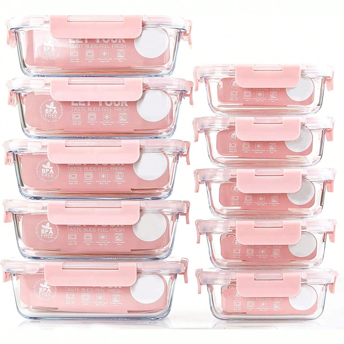 10 Pack Glass Meal Prep Contai - Food Storage Oven Safe ulasan dan harga