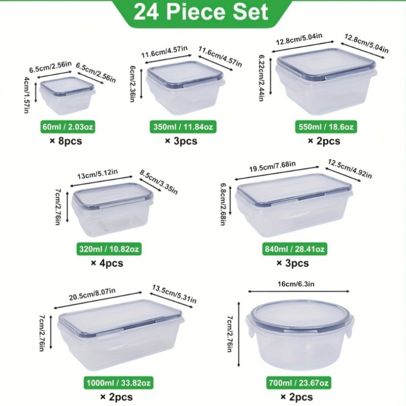 48PCS BPA-Free Food Storage Se - Food Storage Meals ulasan dan harga