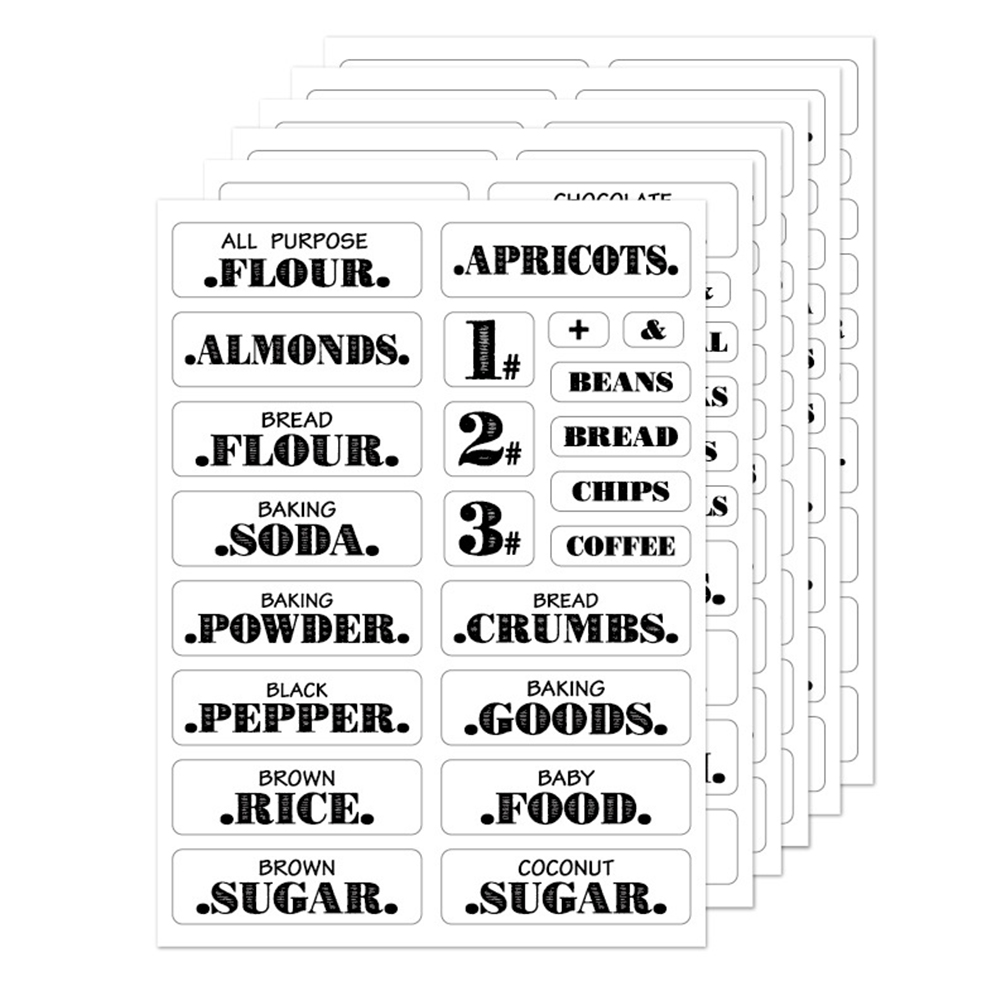 132pcs Kitchen Food Stickers W - Food Storage Labels ulasan dan harga