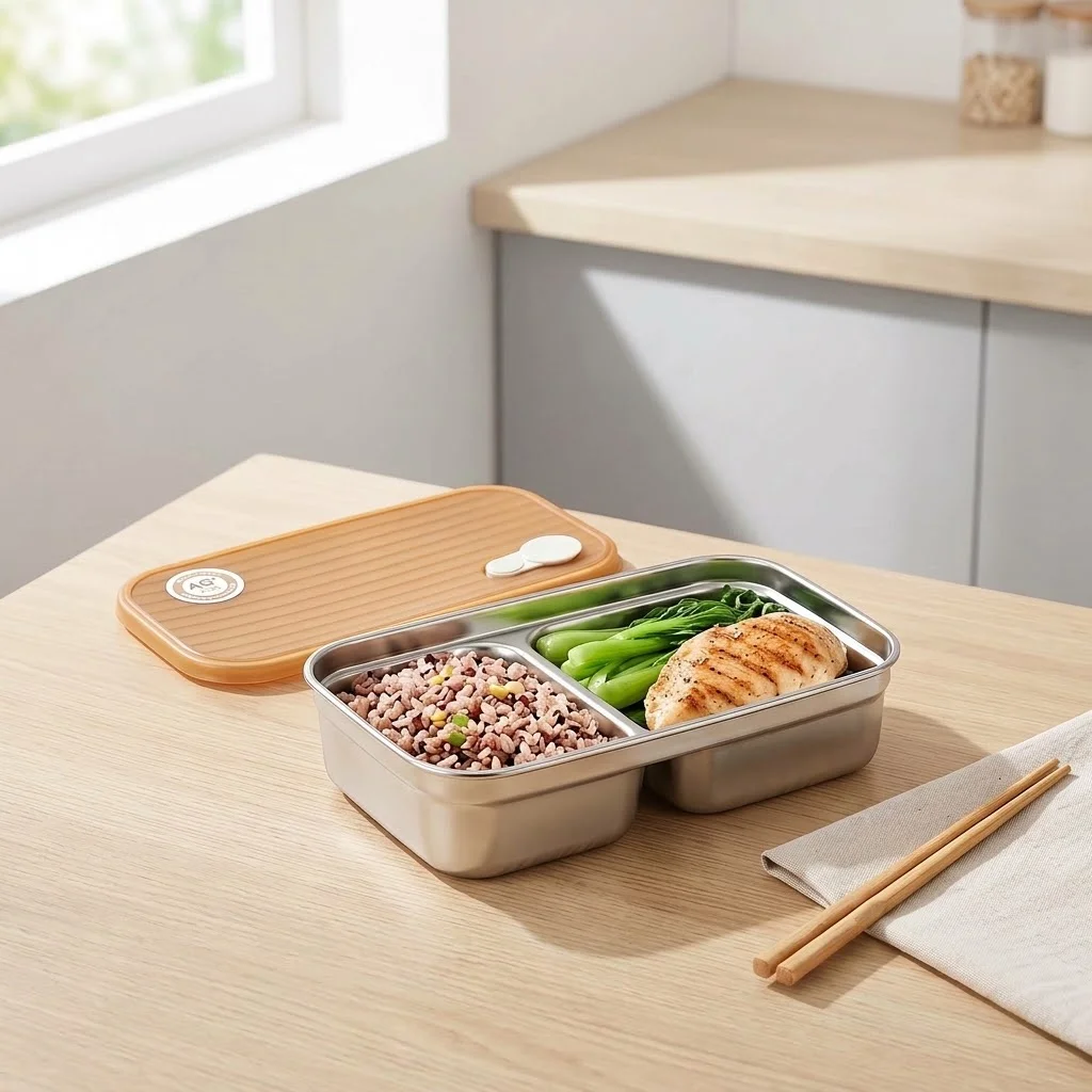 304 Stainless Steel Bento Box  - Food Storage With Dividers ulasan dan harga