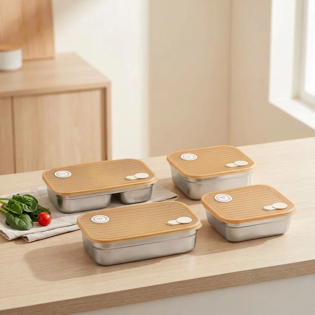 304 Stainless Steel Bento Box  - Food Storage With Dividers ulasan dan harga