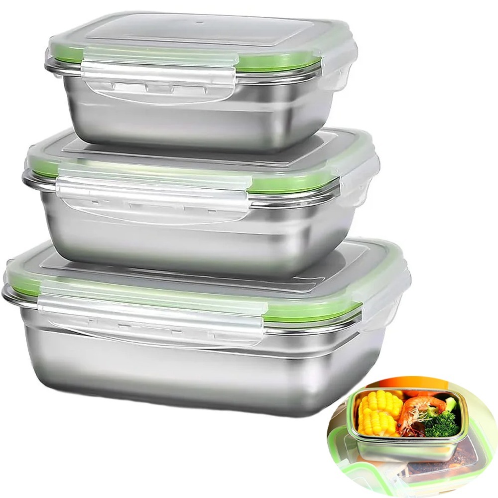 1/3 Piece Food Storage Contain - Food Storage Oven Safe ulasan dan harga