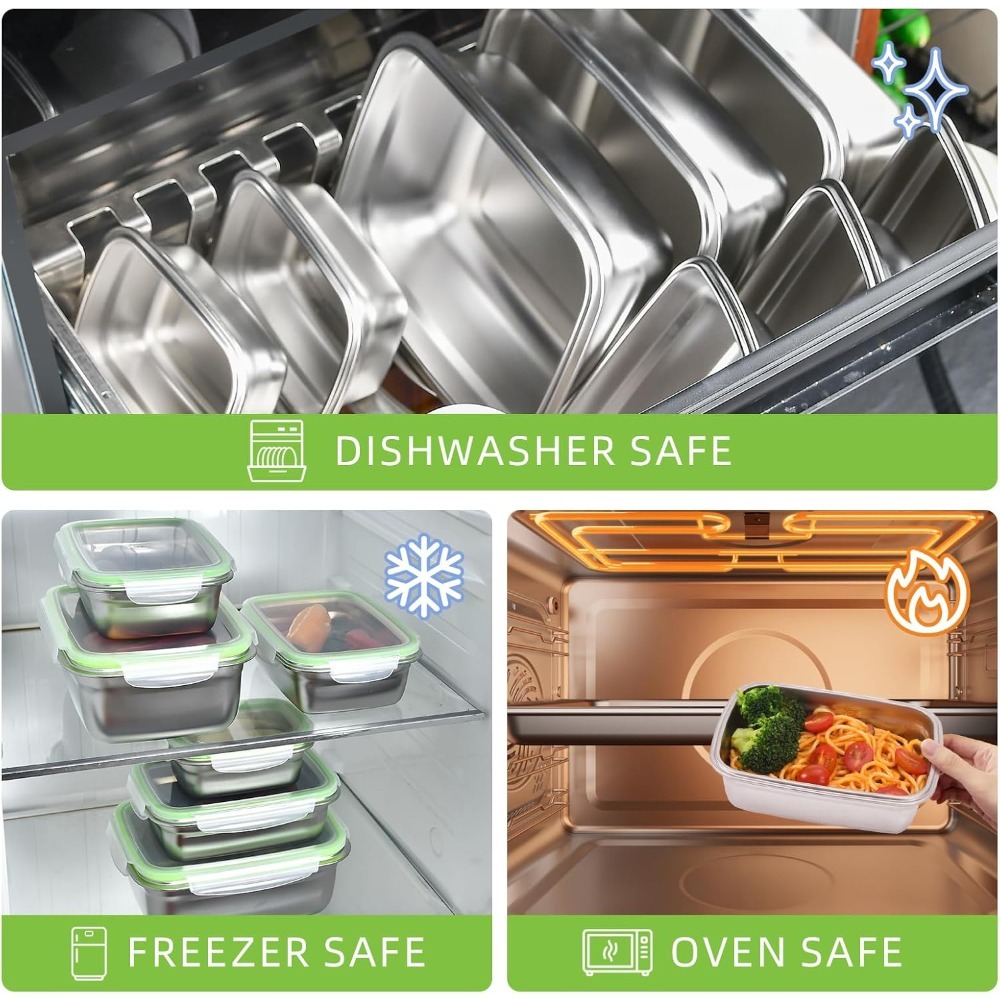 1/3 Piece Food Storage Contain - Food Storage Oven Safe ulasan dan harga